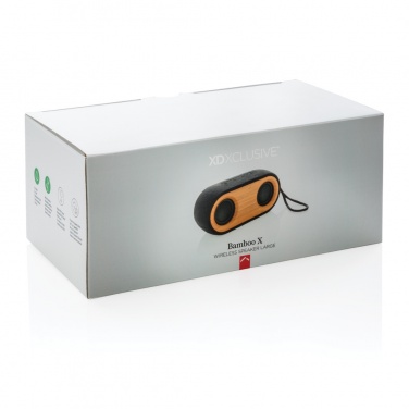 Logotrade mainostuotet kuva: Bamboo X -kaksoiskaiutin